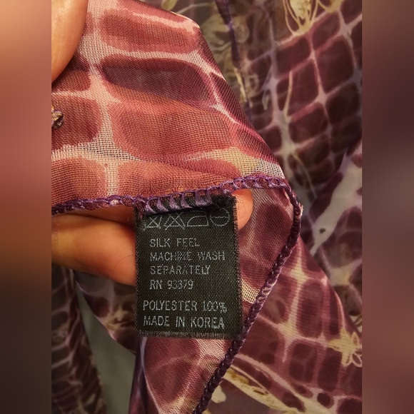 Large Women's Vintage Korean Scarf / Wrap - Picture 6 of 8